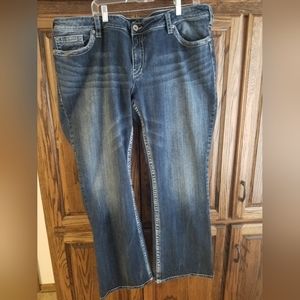 Women's Plus Size 24 Aiko Silver Bootcut Jeans~👖❤